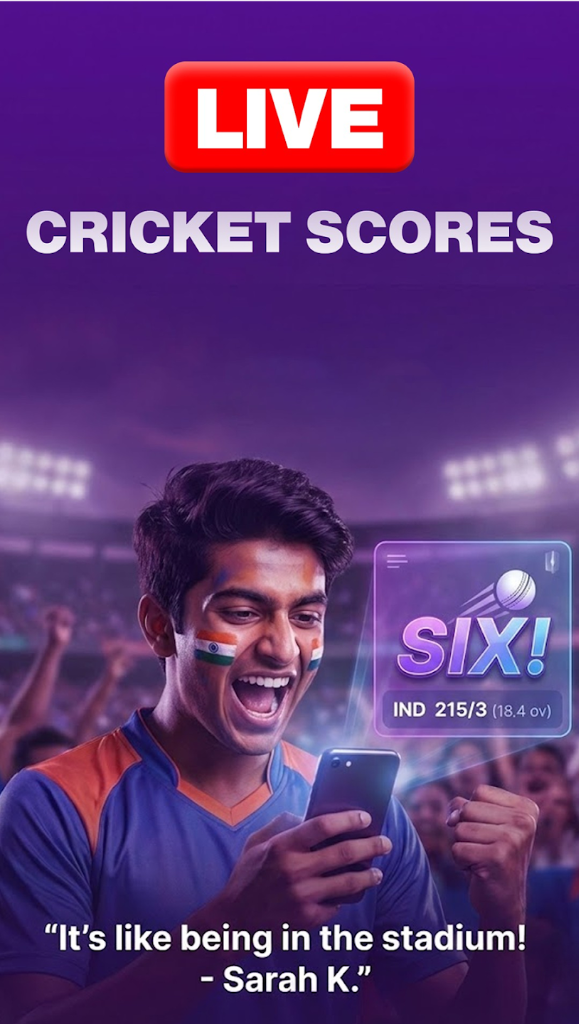 Cricket Live Score Banner Mockup
