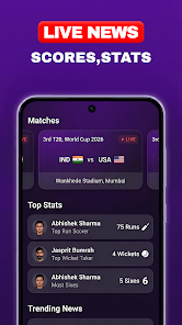 News and Stats Screen